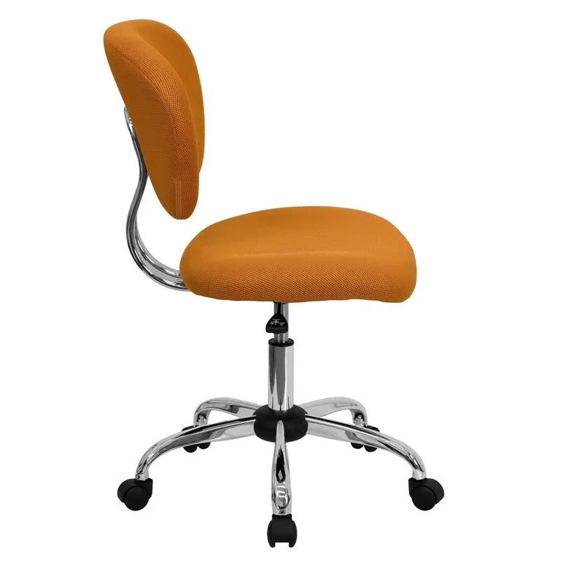 Brielle Mid-Back Orange Mesh Swivel Home/Office Task Chair iHome Studio