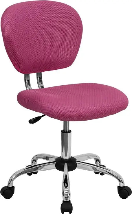 Brielle Mid-Back Pink Mesh Swivel Home/Office Task Chair iHome Studio