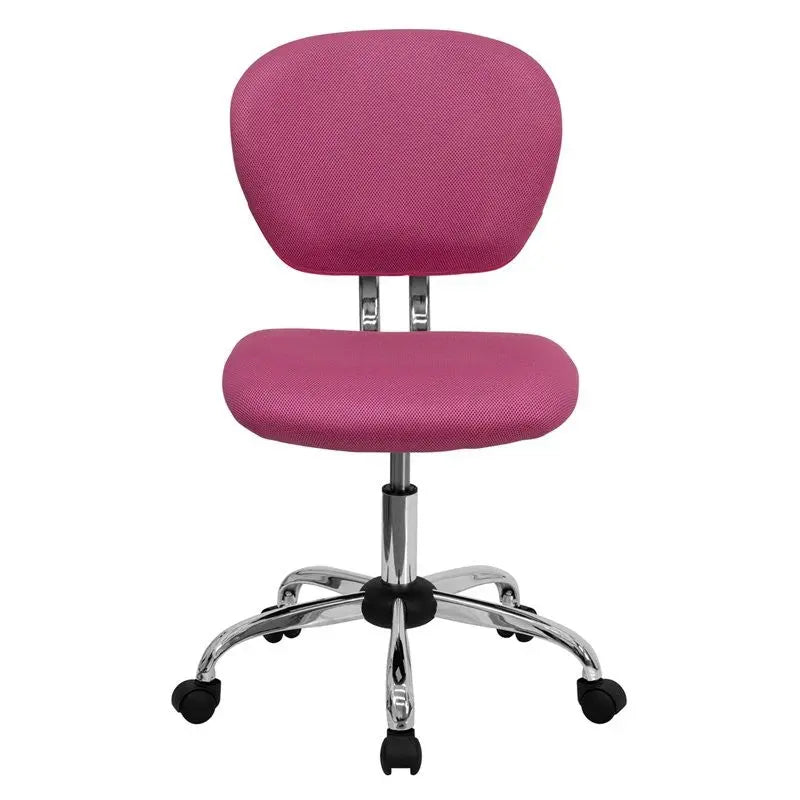 Brielle Mid-Back Pink Mesh Swivel Home/Office Task Chair iHome Studio