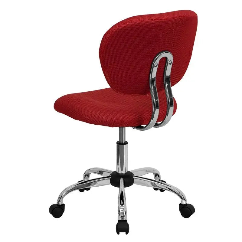 Brielle Mid-Back Red Mesh Swivel Home/Office Task Chair iHome Studio
