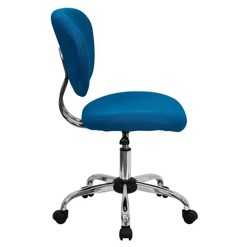Brielle Mid-Back Turquoise Mesh Swivel Home/Office Task Chair iHome Studio