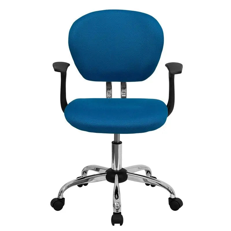 Brielle Mid-Back Turquoise Mesh Swivel Home/Office Task Chair w/Arms iHome Studio