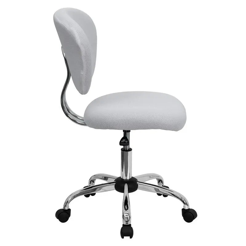 Brielle Mid-Back White Mesh Swivel Home/Office Task Chair iHome Studio