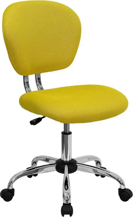 Brielle Mid-Back Yellow Mesh Swivel Home/Office Task Chair iHome Studio