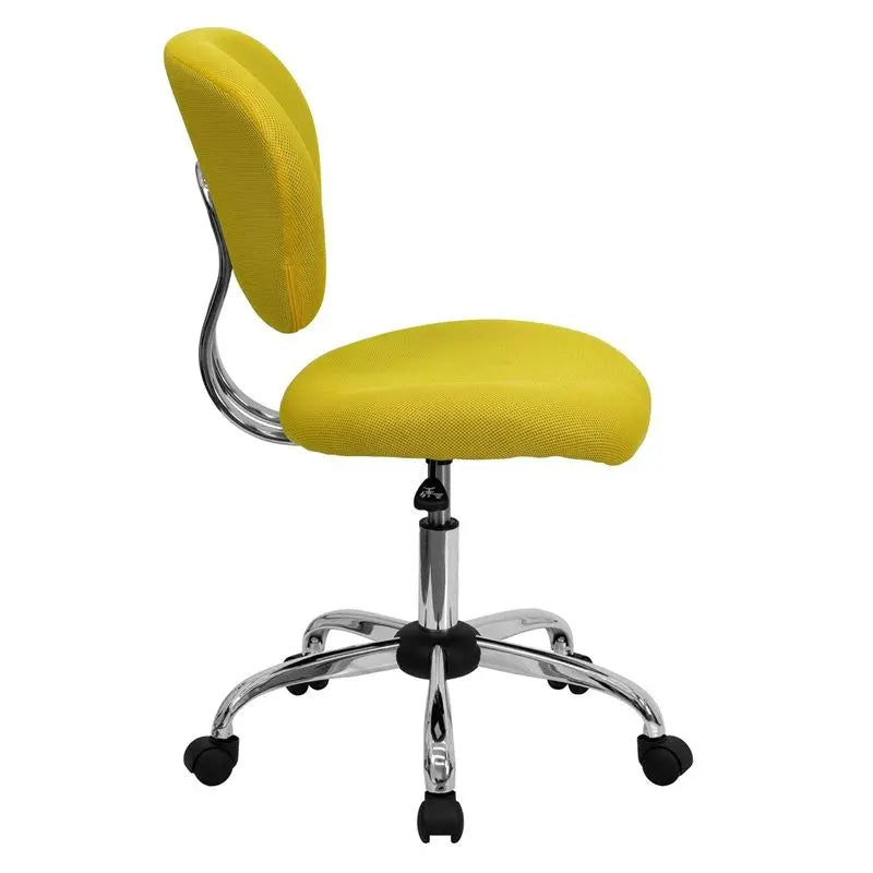 Brielle Mid-Back Yellow Mesh Swivel Home/Office Task Chair iHome Studio