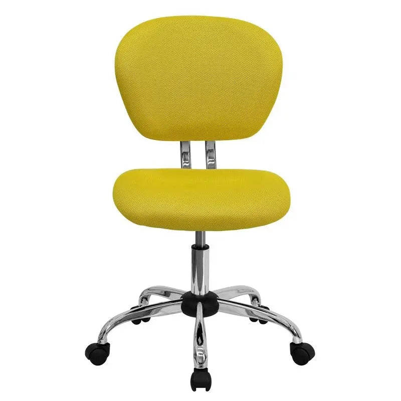 Brielle Mid-Back Yellow Mesh Swivel Home/Office Task Chair iHome Studio