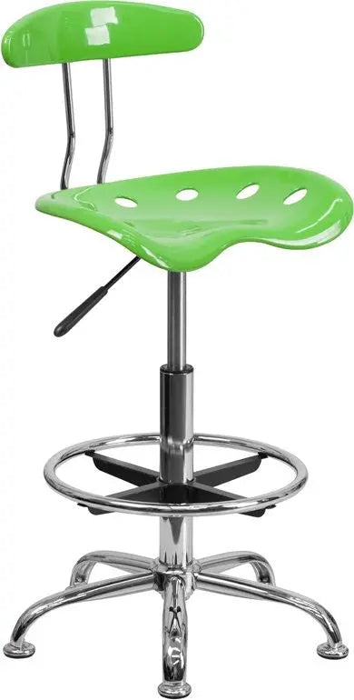 Brittany Apple Green Professional Drafting Stool w/Tractor Seat iHome Studio