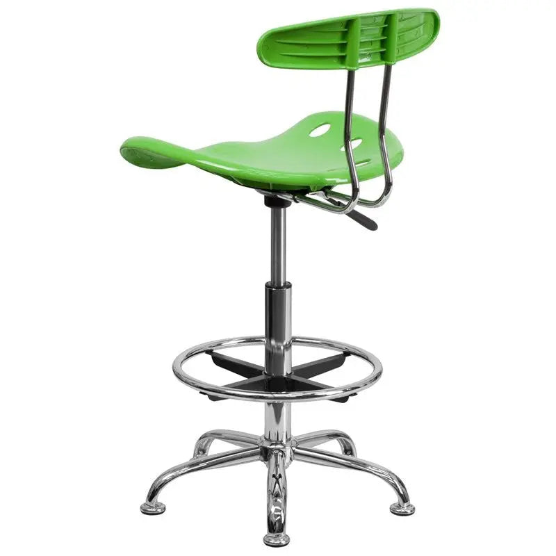 Brittany Apple Green Professional Drafting Stool w/Tractor Seat iHome Studio