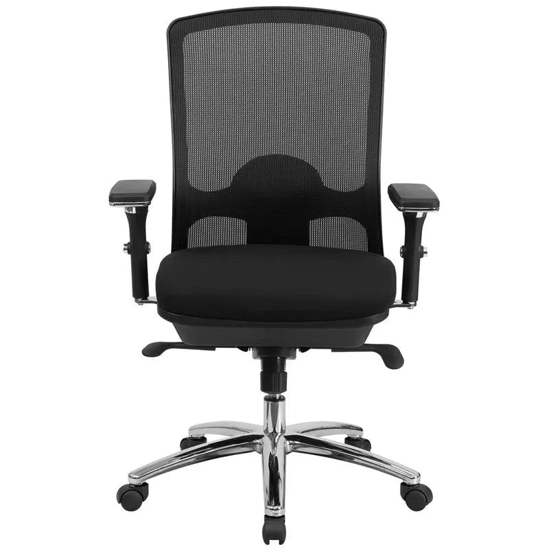 Brittany Black Mesh Swivel Chair w/Synchro-Tilt & Dual Paddle Control iHome Studio