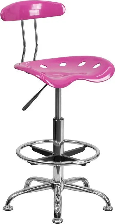 Brittany Candy Heart Professional Drafting Stool w/Tractor Seat iHome Studio