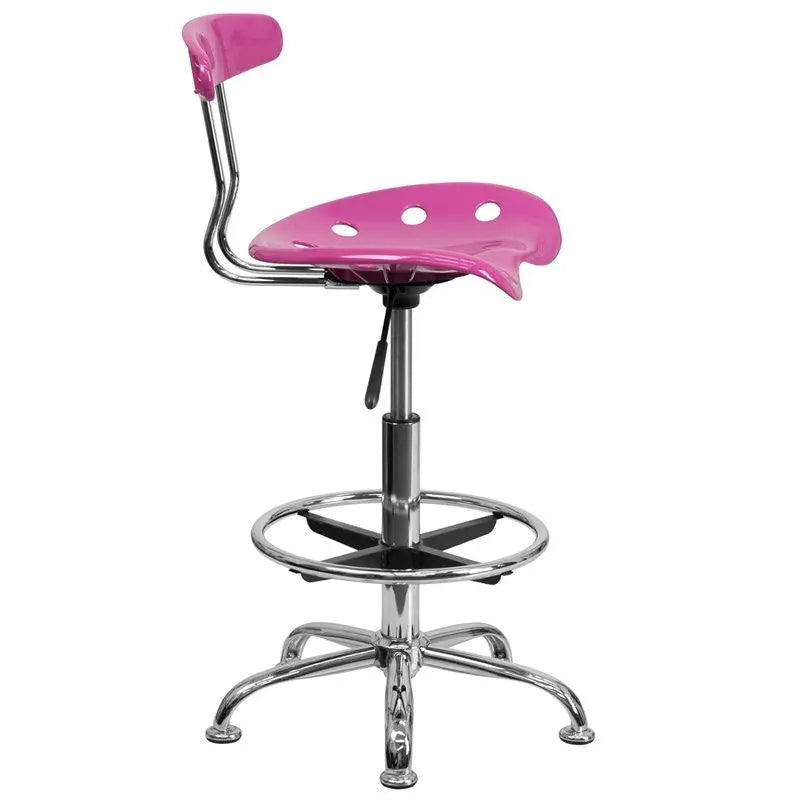 Brittany Candy Heart Professional Drafting Stool w/Tractor Seat iHome Studio