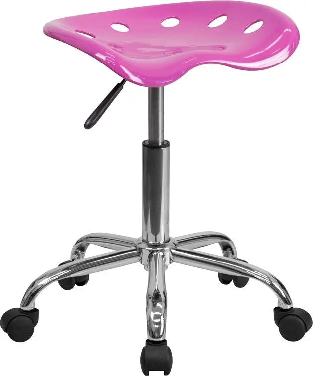 Brittany Candy Heart Tractor Seat & Chrome Multipurpose Stool iHome Studio