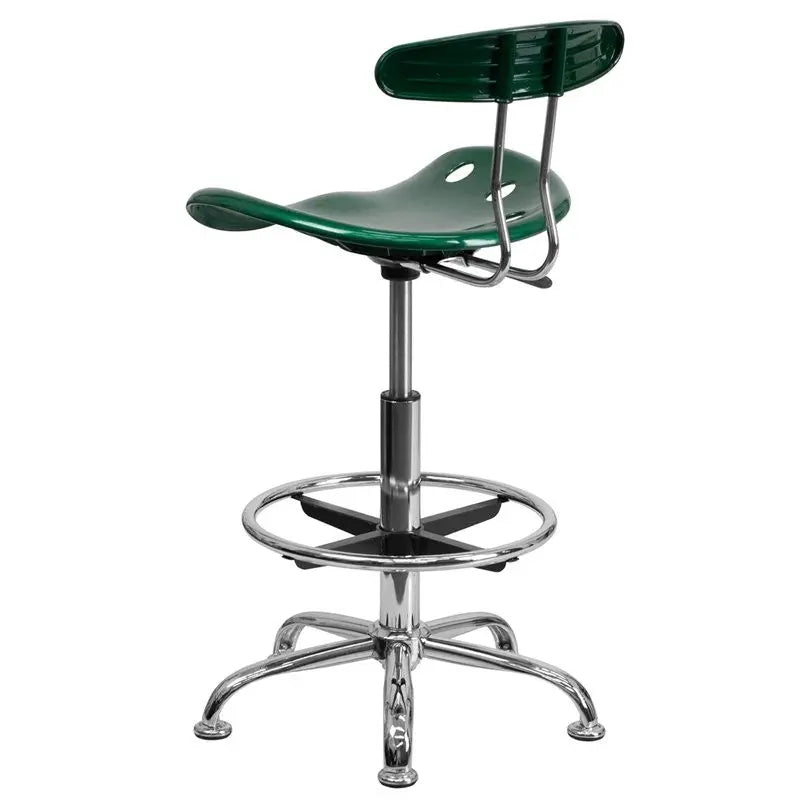 Brittany Green Professional Drafting Stool w/Tractor Seat iHome Studio