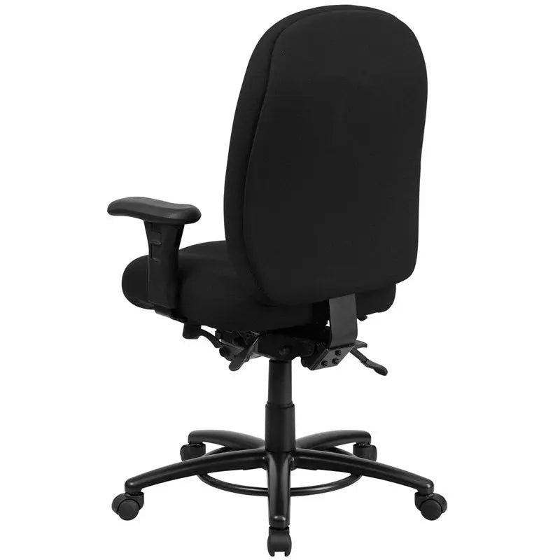 Brittany High-Back Black Fabric Swivel Chair w/Paddel Control iHome Studio