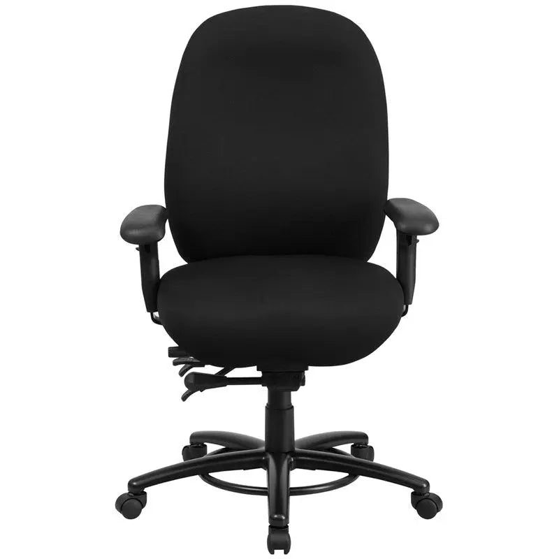 Brittany High-Back Black Fabric Swivel Chair w/Paddel Control iHome Studio