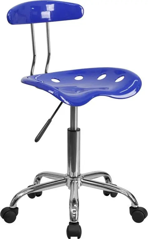 Brittany Nautical Blue Swivel Home/Office Task Chair w/Tractor Seat iHome Studio