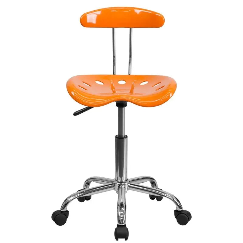 Brittany Orange Swivel Home/Office Task Chair w/Tractor Seat iHome Studio