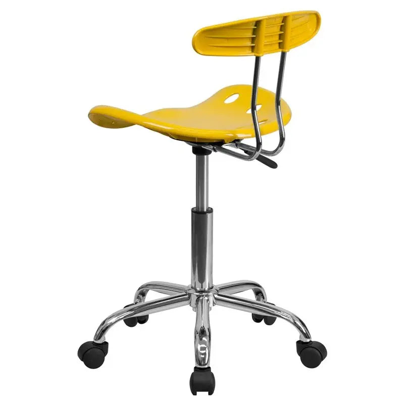Brittany Orange-Yellow Swivel Home/Office Task Chair w/Tractor Seat iHome Studio