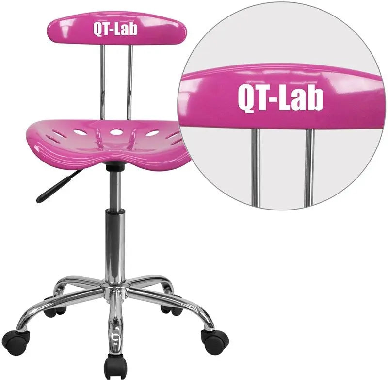 Brittany Personalized Candy Heart Swivel Home/Office Task Chair w/Tractor Seat iHome Studio