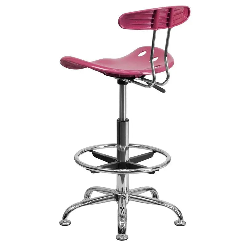 Brittany Pink Professional Drafting Stool w/Tractor Seat iHome Studio