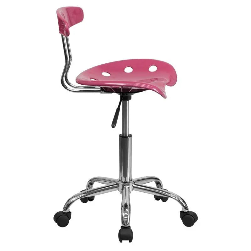 Brittany Pink Swivel Home/Office Task Chair w/Tractor Seat iHome Studio