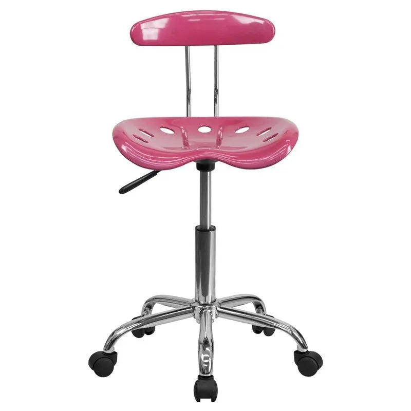 Brittany Pink Swivel Home/Office Task Chair w/Tractor Seat iHome Studio