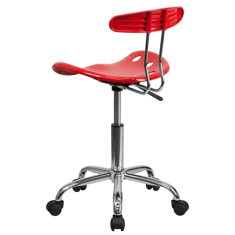 Brittany Red Swivel Home/Office Task Chair w/Tractor Seat iHome Studio