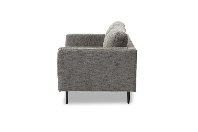 Brittany Spacious Grey Fabric Upholstered 3-Seater Loveseat iHome Studio