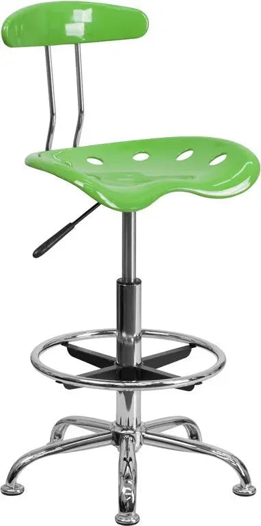 Brittany Spicy Lime Professional Drafting Stool w/Tractor Seat iHome Studio