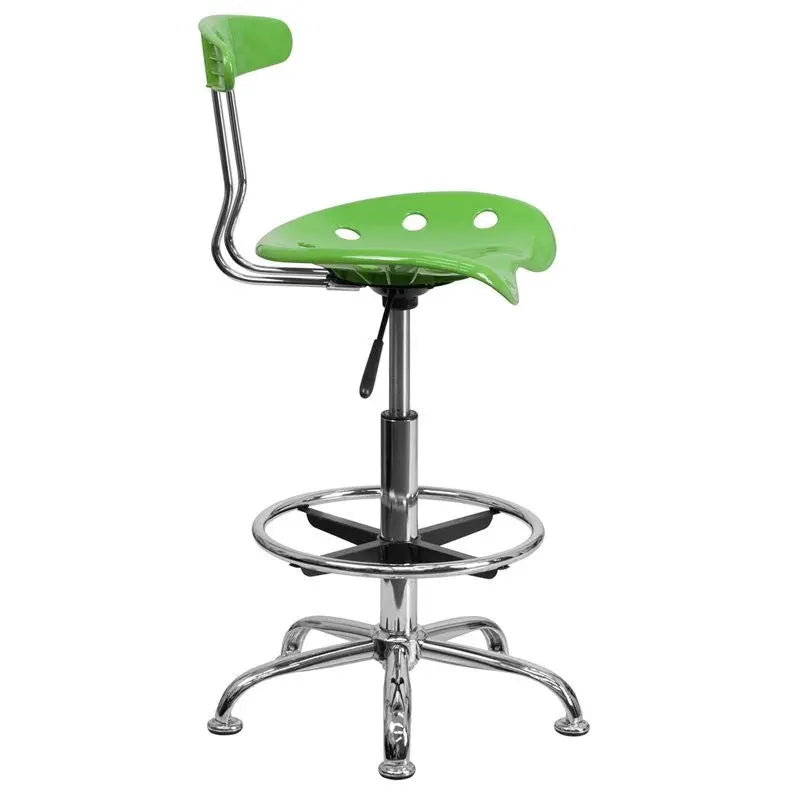 Brittany Spicy Lime Professional Drafting Stool w/Tractor Seat iHome Studio
