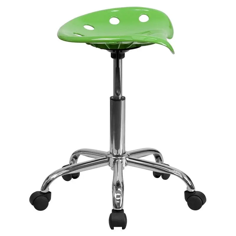 Brittany Spicy Lime Tractor Seat & Chrome Multipurpose Stool iHome Studio