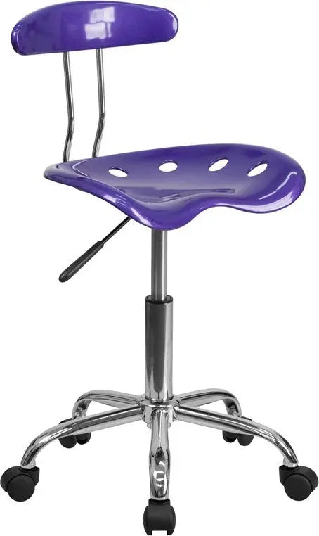 Brittany Violet Swivel Home/Office Task Chair w/Tractor Seat iHome Studio