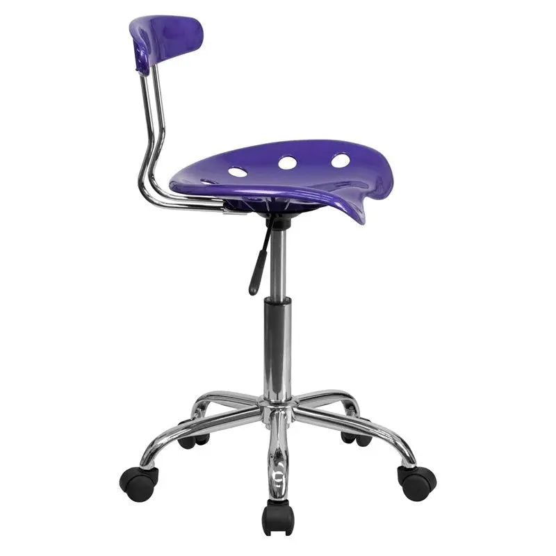 Brittany Violet Swivel Home/Office Task Chair w/Tractor Seat iHome Studio