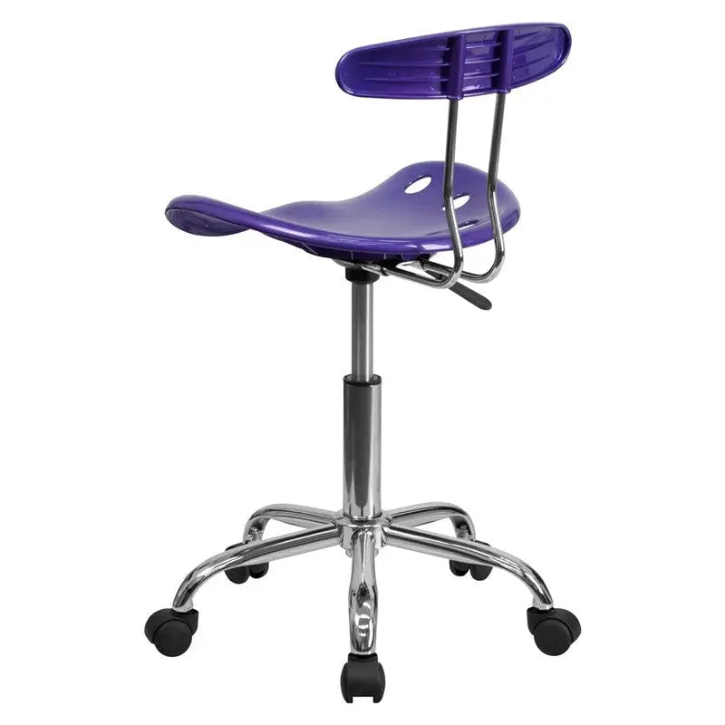 Brittany Violet Swivel Home/Office Task Chair w/Tractor Seat iHome Studio