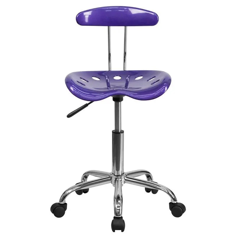 Brittany Violet Swivel Home/Office Task Chair w/Tractor Seat iHome Studio