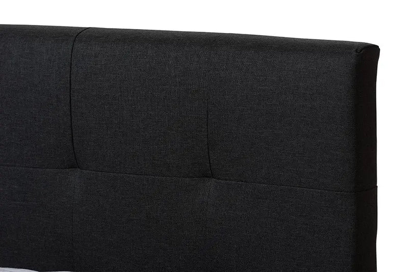 Brookfield Charcoal Grey Fabric Box Spring Bed (King) iHome Studio