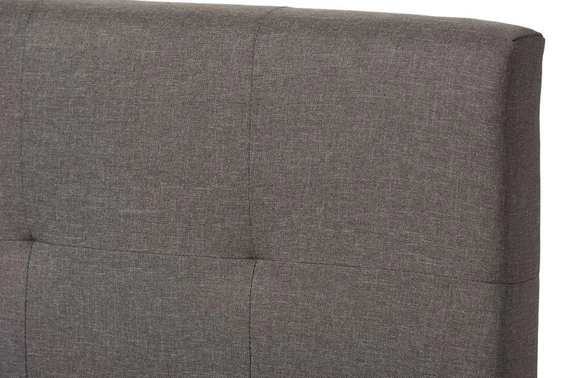Brookfield Grey Fabric Upholstered Grid-tufting Box Spring Bed (Full) iHome Studio