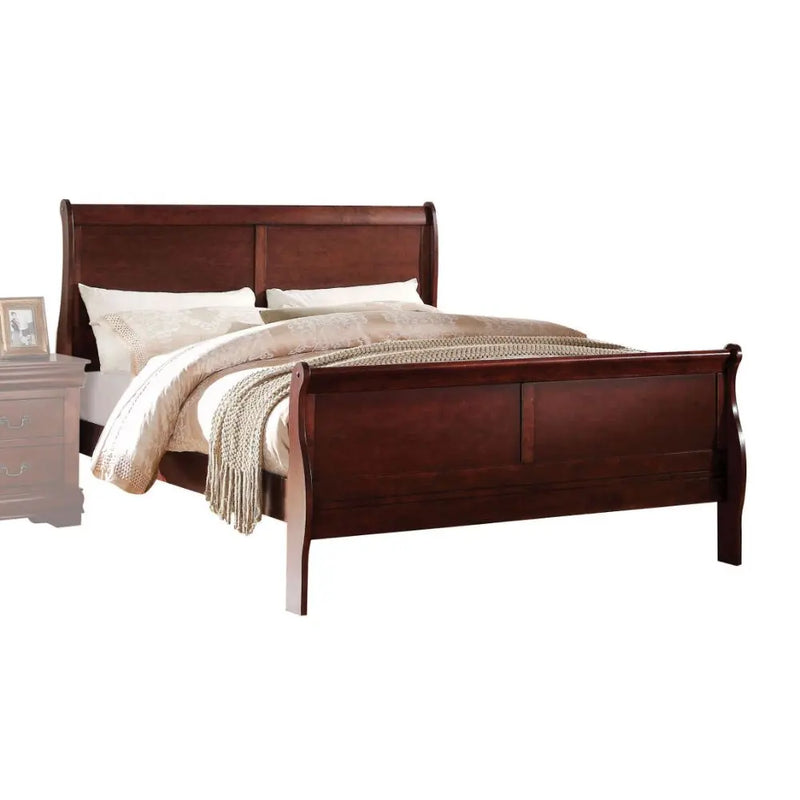 Brylee Full Sleigh Bed, Cherry iHome Studio