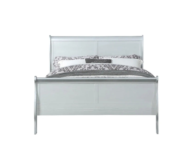 Brylee King Sleigh Bed, Platinum iHome Studio