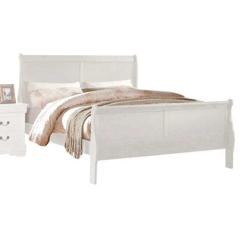 Brylee King Sleigh Bed, White iHome Studio