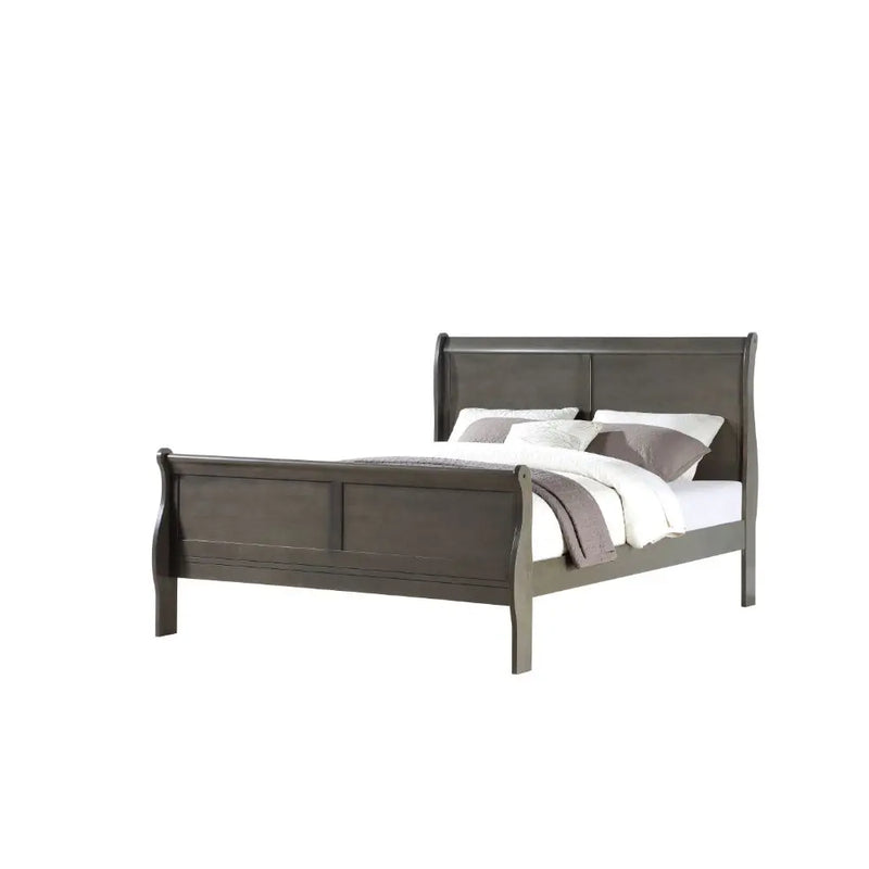 Brylee Queen Sleigh Bed, Dark Gray iHome Studio