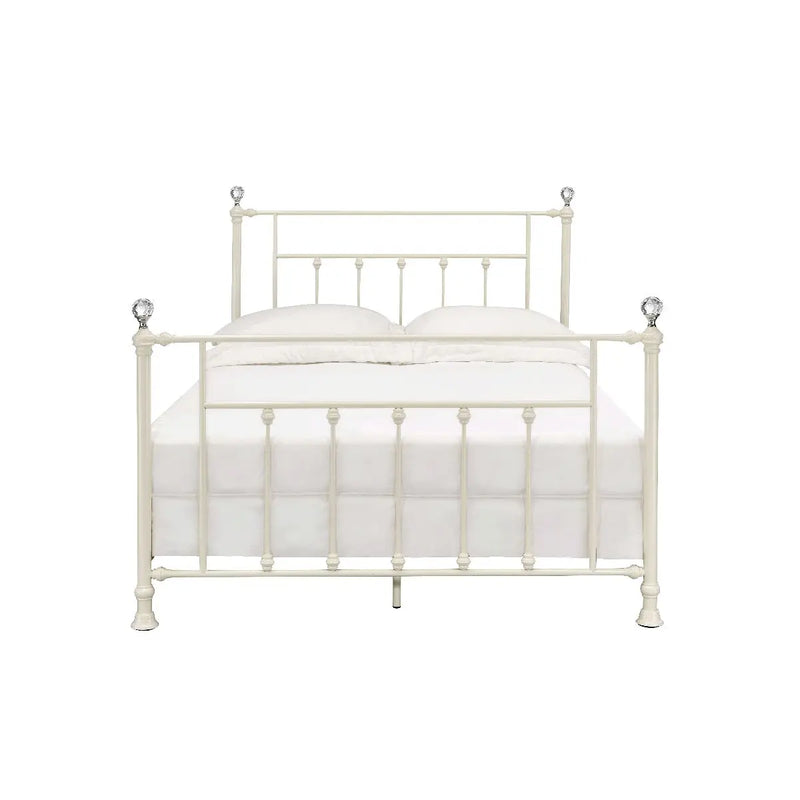 Brynn Full Metal Bed, White Finish iHome Studio