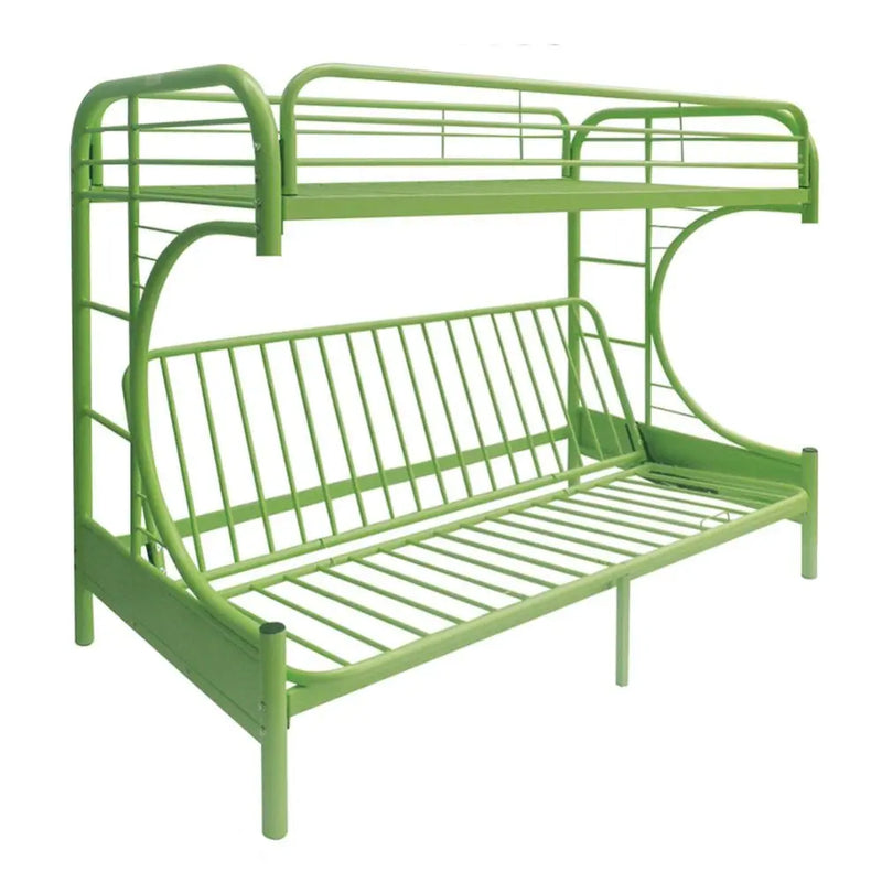 Cameron Twin/Full/Futon Metal Bunk Bed, Green iHome Studio