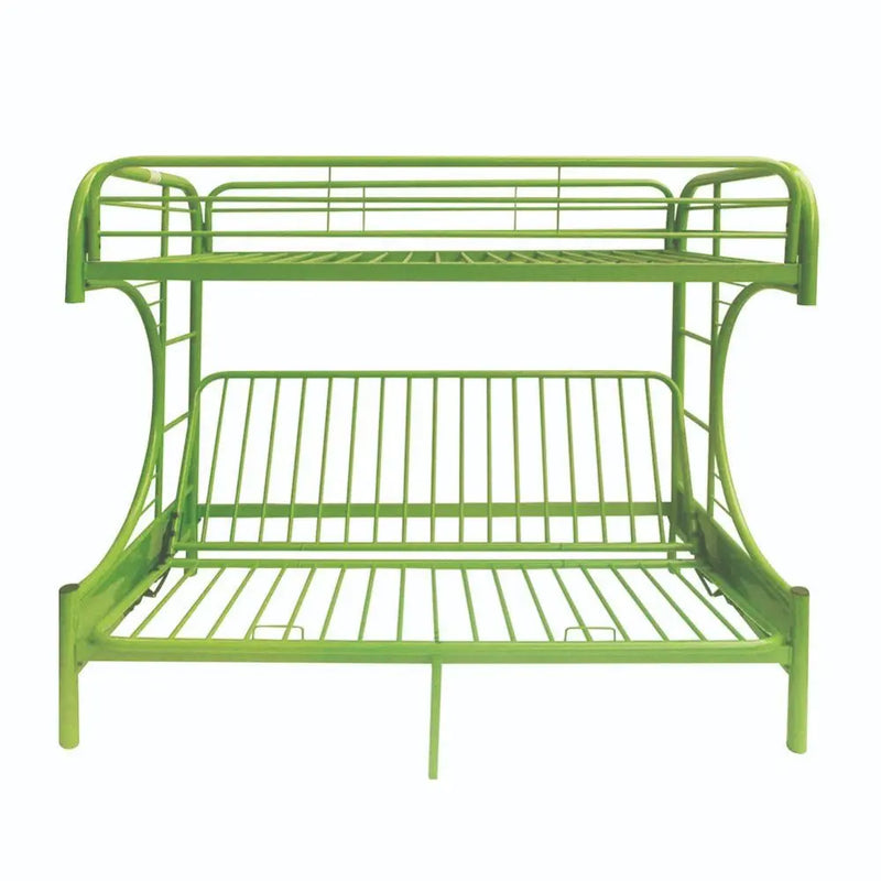 Cameron Twin/Full/Futon Metal Bunk Bed, Green iHome Studio