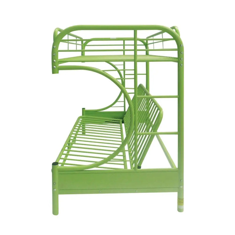 Cameron Twin/Full/Futon Metal Bunk Bed, Green iHome Studio