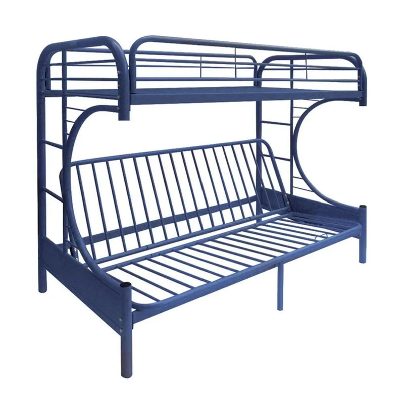 Cameron Twin/Full/Futon Metal Bunk Bed, Navy iHome Studio