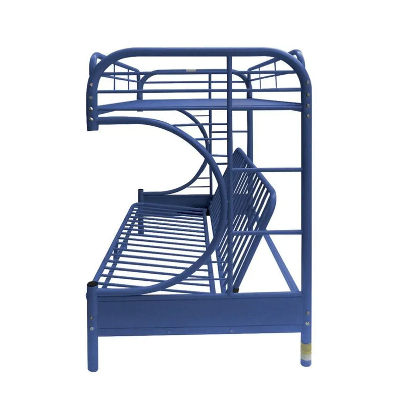 Cameron Twin/Full/Futon Metal Bunk Bed, Navy iHome Studio