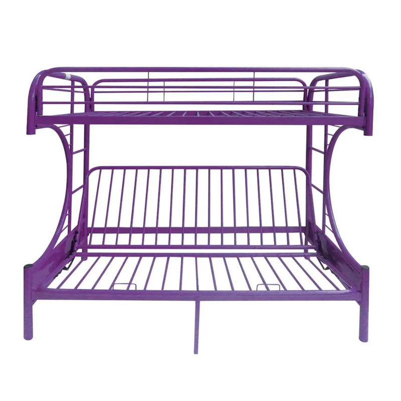 Cameron Twin/Full/Futon Metal Bunk Bed, Purple iHome Studio