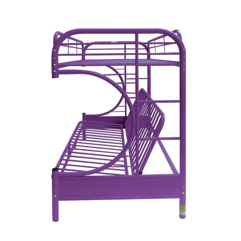 Cameron Twin/Full/Futon Metal Bunk Bed, Purple iHome Studio