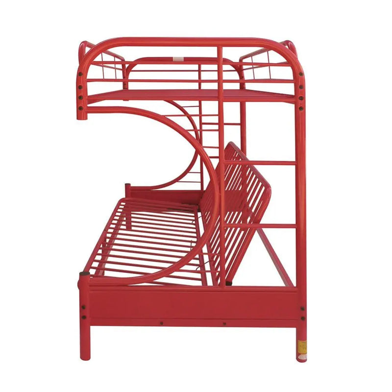 Cameron Twin/Full/Futon Metal Bunk Bed, Red iHome Studio